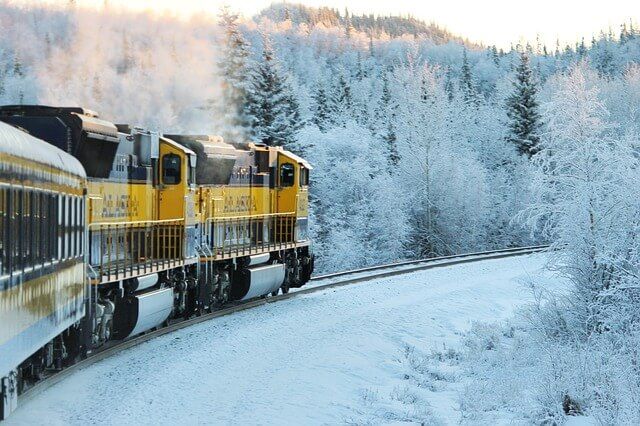 阿拉斯加的冬季北極列車