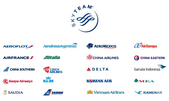 天合聯盟 (SkyTeam) 會員列表(圖片來源:翻攝自TripPlus)