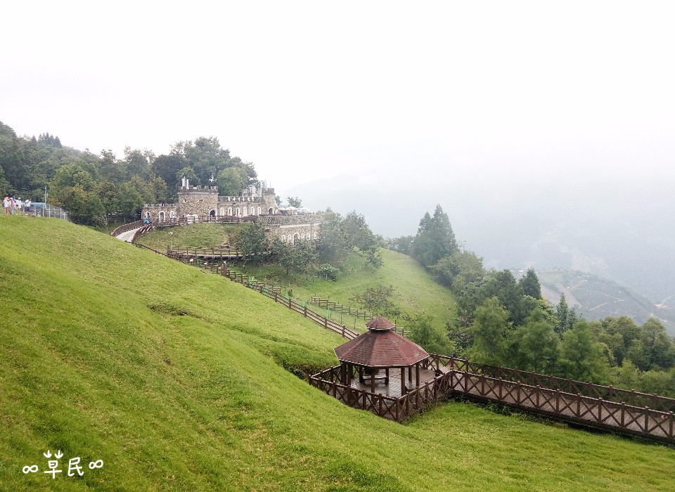 青青草原-在草地上遠眺山景 踏青時要小心羊便便喔!!