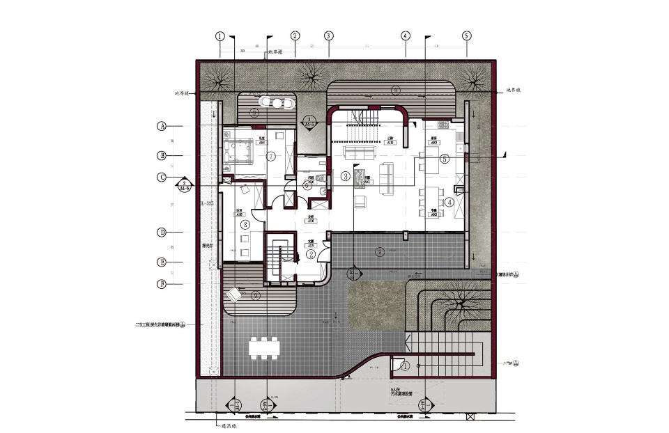 1f平面图;图片提供:行一建筑 • 彭文苑建筑师事务所