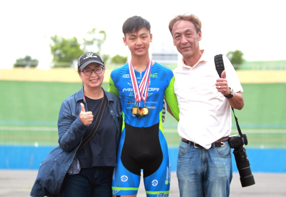 全國少年自由車場地錦標賽 黃榆哲四金入袋好風光