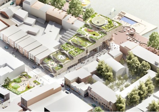 nl architects-阿纳姆文化中心 超大阶梯式绿建筑