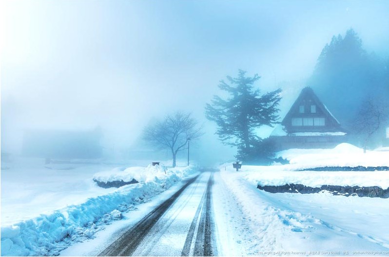 合掌村点灯夜迷人雪景.(图摄/杰瑞大叔提供)