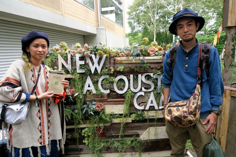 應主辦單位邀請,Hsin Fan與健司今年特地前去體驗New Acoustic Camp,也希望明年能將活動引進台灣。(土井健司提供)