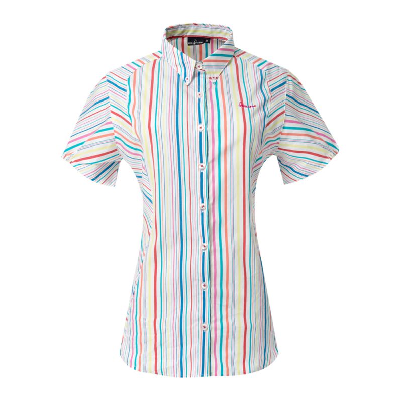女士HIGH IQ短袖條紋襯衫，母親節特惠價1,968元 (原價2,460元)(Hilltop提供)