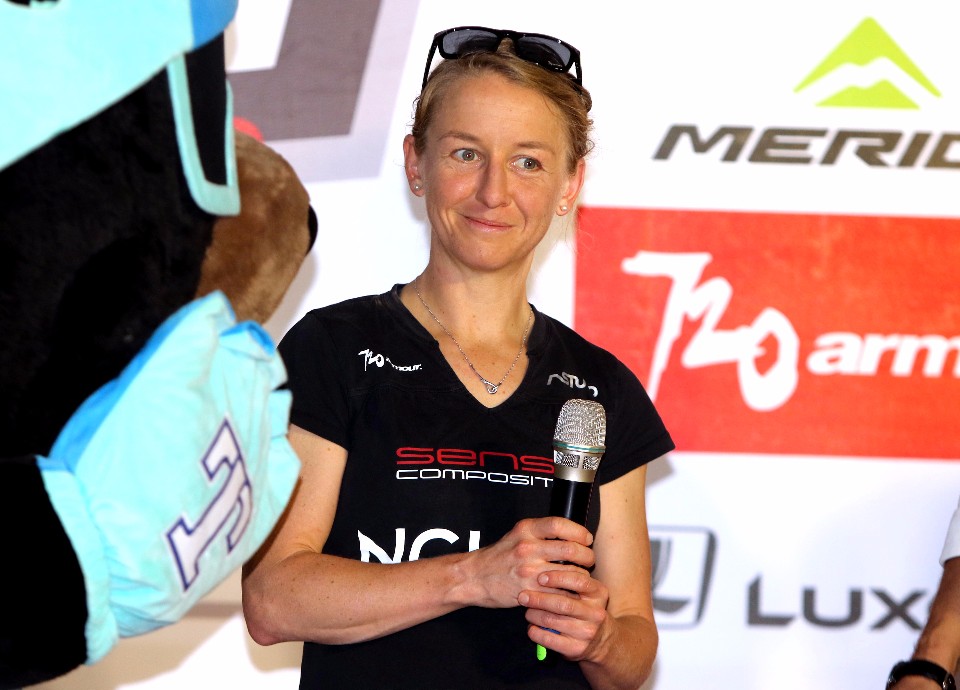 對衛冕臺灣自行車登山王挑戰女子組冠軍的艾瑪普莉信心十足。(中華民國自行車騎士協會提供)