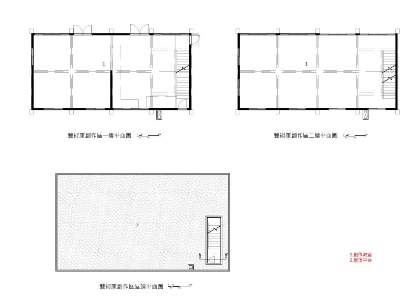 創作區平面圖；圖片提供：林祺錦建築師事務所