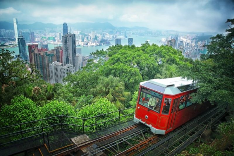 香港太平山頂纜車(圖片來源:欣傳媒圖庫)