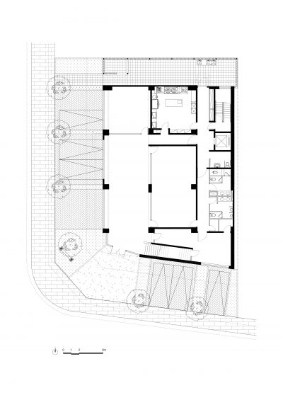 一層平面圖；圖面提供：張景堯建築師事務所