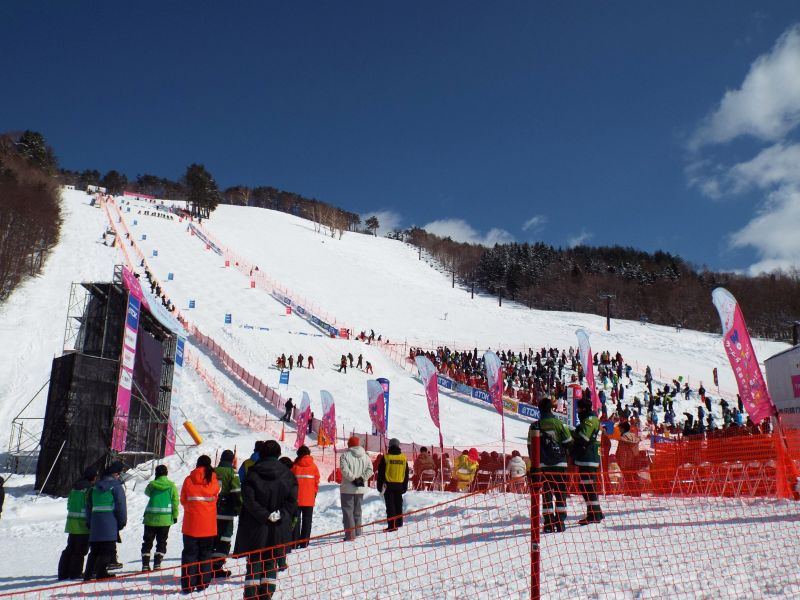 FIS世界盃比賽在黑森山滑道舉行(田澤湖滑雪場提供)