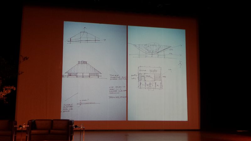 Murcutt表示透過手繪圖最能實際了解建築與當地環境的關係；蘇琨峰