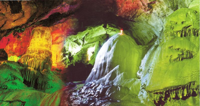 本溪望天洞是遼寧最大的旱洞，洞內奇形怪狀的鐘乳石相當有趣。
