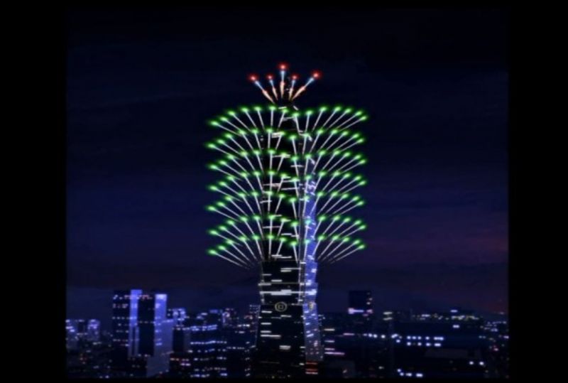 2017台北101新年燈光煙火秀 30秒動畫搶先曝光/圖101提供