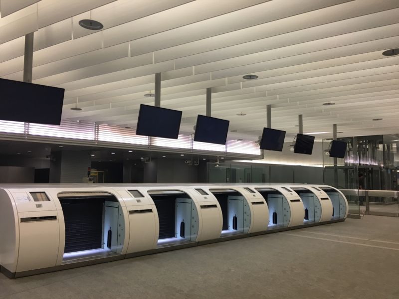 A1台北車站設有預辦登機及自助報到櫃台