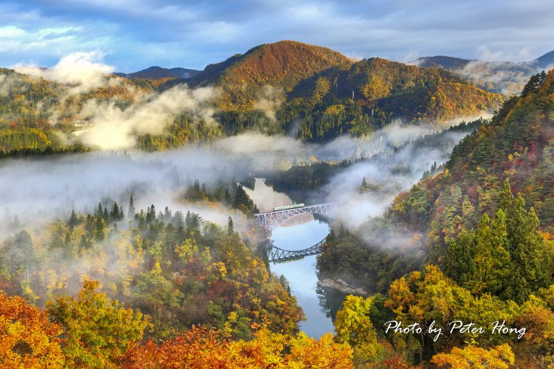 圖/這條位在日本東北的夢幻鐵道「福島只見線」可說是所有攝影鐵道迷夢寐以求的聖地,沿途風景秀麗,一年四季皆有不同風情之美/Peter Hong提供