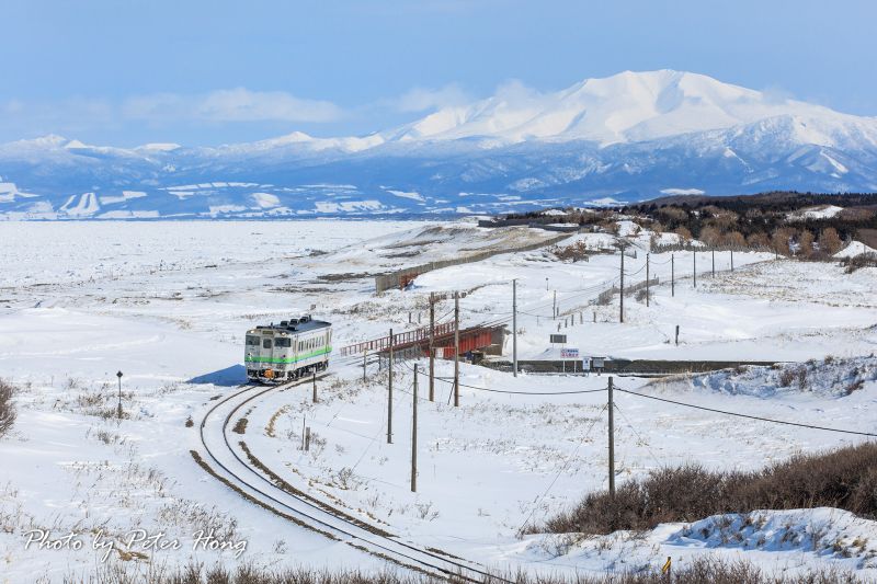 圖/北海道,光雪景就美到令人窒息,而運行於釧路與網走之間的釧網本線,就是一條適合慢遊慢賞的鐵道/Peter Hong提供