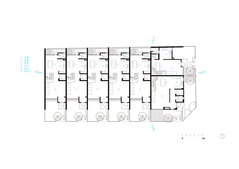 一層平面圖;圖片提供:沈庭增建築師事務所
