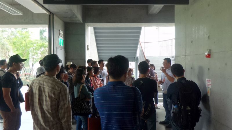 社科院三樓/曾光宗副教授談清水混凝土的特性;攝影:王進坤
