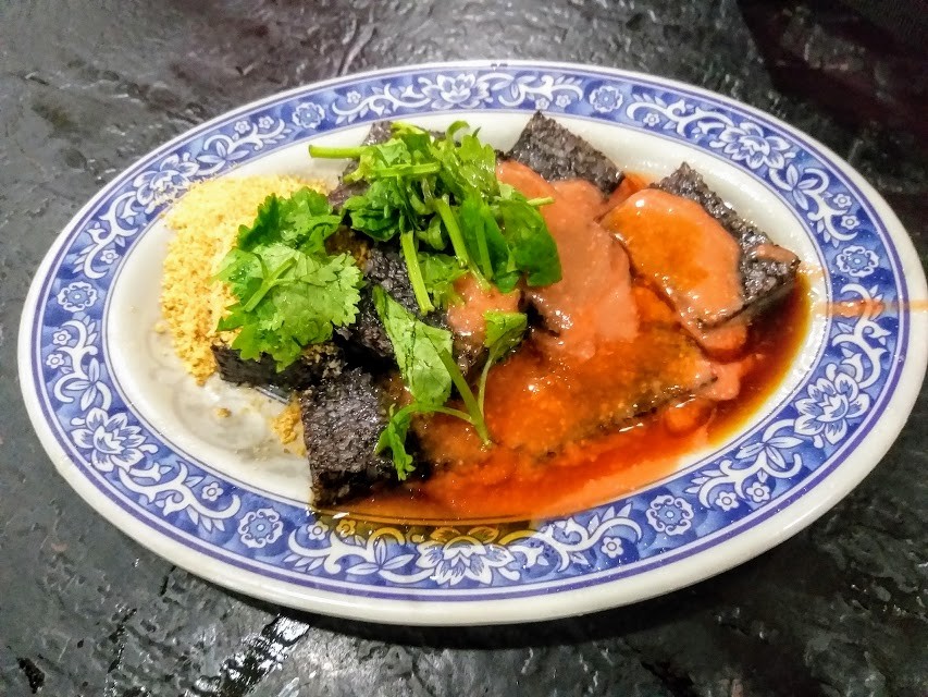 【美食】台北市行天宮「錦州美食」，麻油豬肝湯、乾麵線、豬血糕