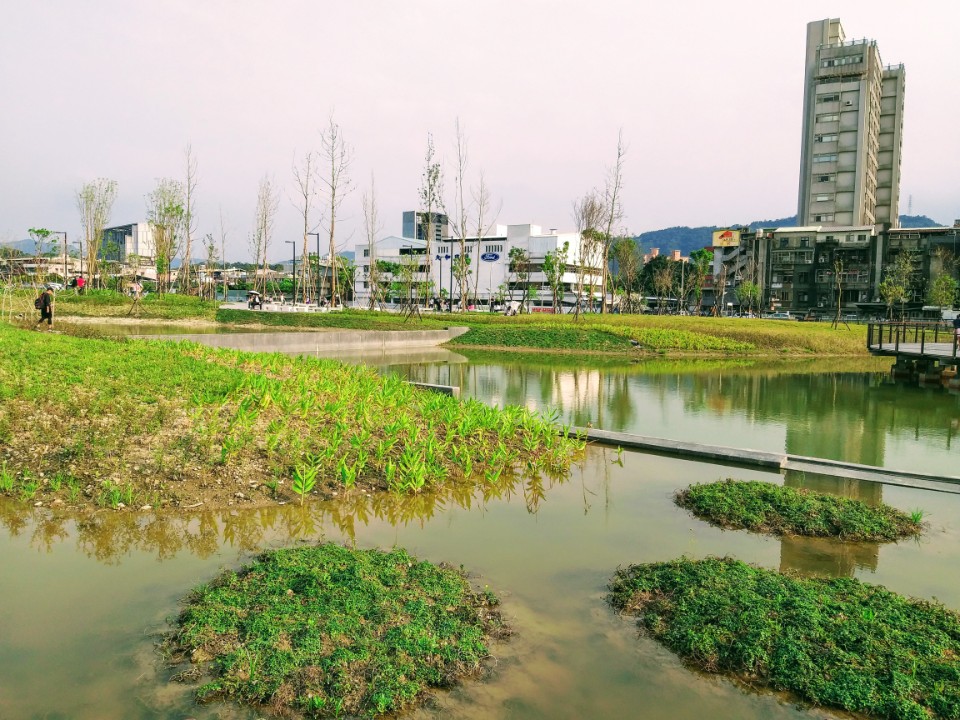 【旅遊】台北市南港「新新公園」城市綠地新景點、「濕地花園、落
