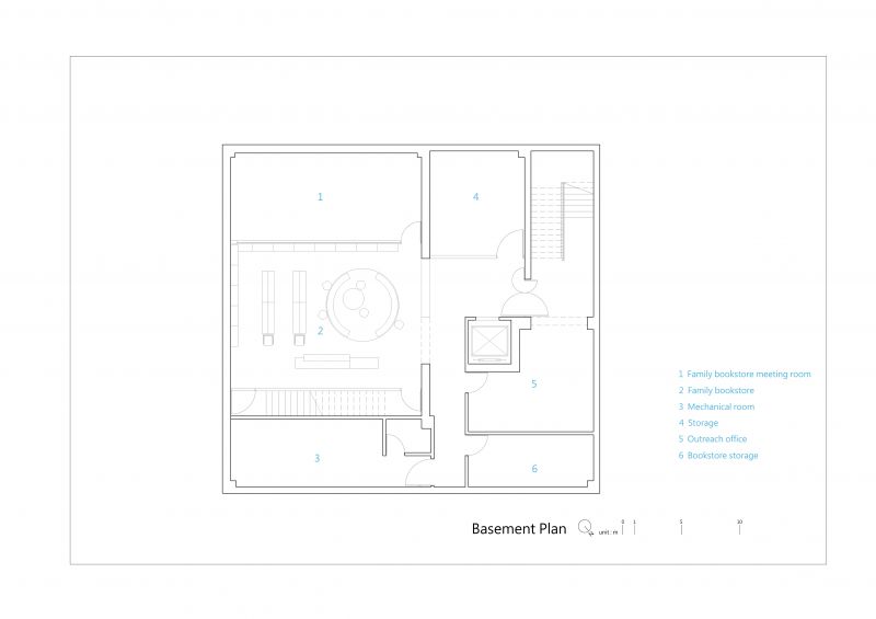 地下室平面圖;圖片提供/張瑪龍+陳玉霖聯合建築師事務所
