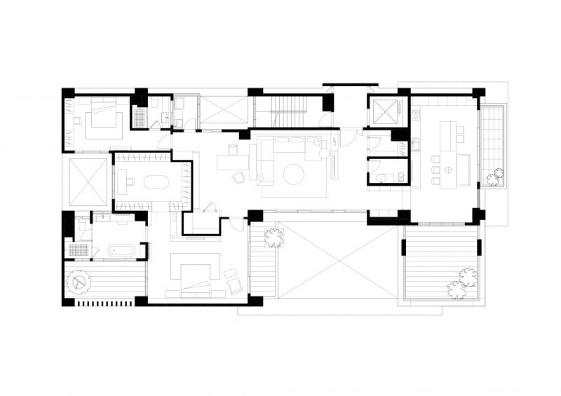 六層平面圖；圖面提供：張景堯建築師事務所