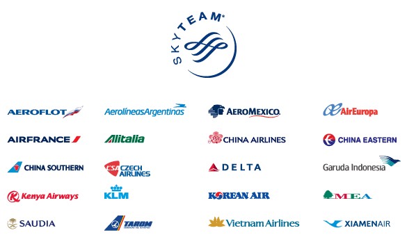 天合聯盟 (SkyTeam) 會員列表（圖片來源：翻攝自TripPlus）