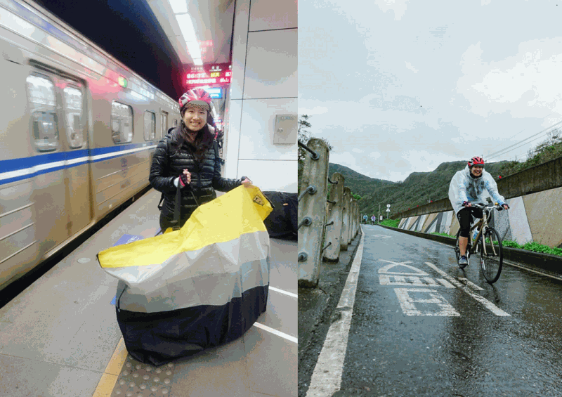 此行學會了兩件事，一個是拆裝前後輪打包上火車；一個是雨天騎車小撇步，又進步一點點，非常開心！(photo by 維屏)