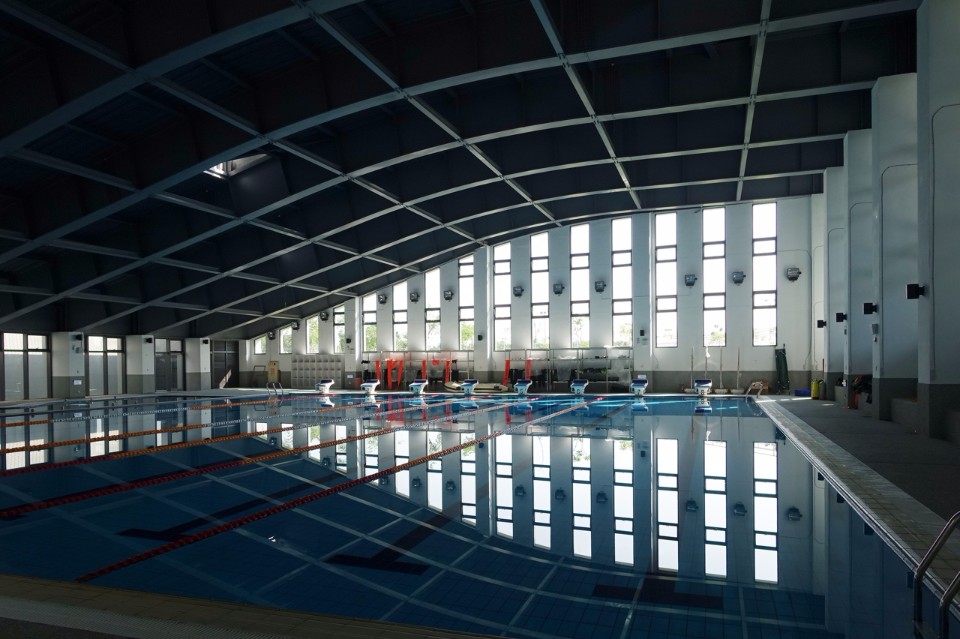 游泳館室內；圖片提供：境向聯合建築師事務所