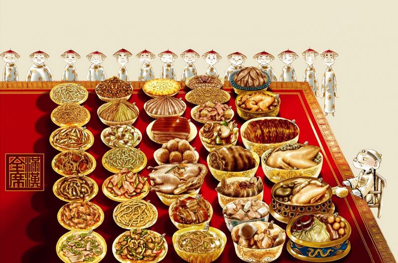 滿漢全席幾乎都由皇帝主導，邀請百官外賓享用。圖片來源http://www.aboluowang.com/
