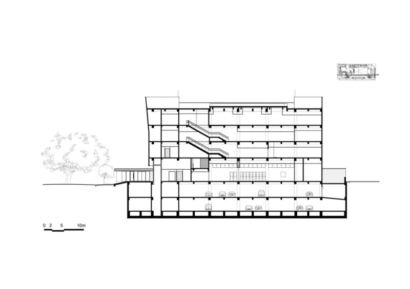 長向剖面圖2；圖面提供：CTLU_盧俊廷建築師事務所