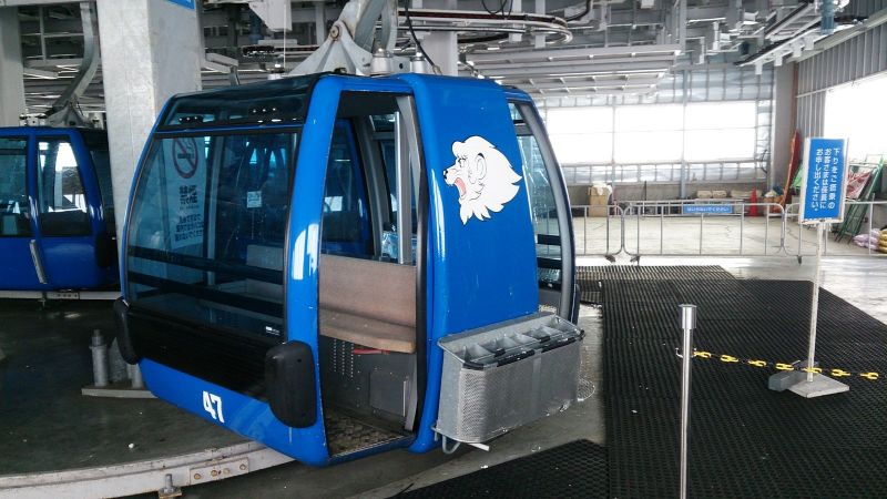 因為是西武集團經營，Gondola上面印有西武獅的圖案。(photo by 阿福)