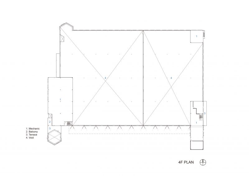 四層平面圖；圖面提供：張哲夫建築師事務所
