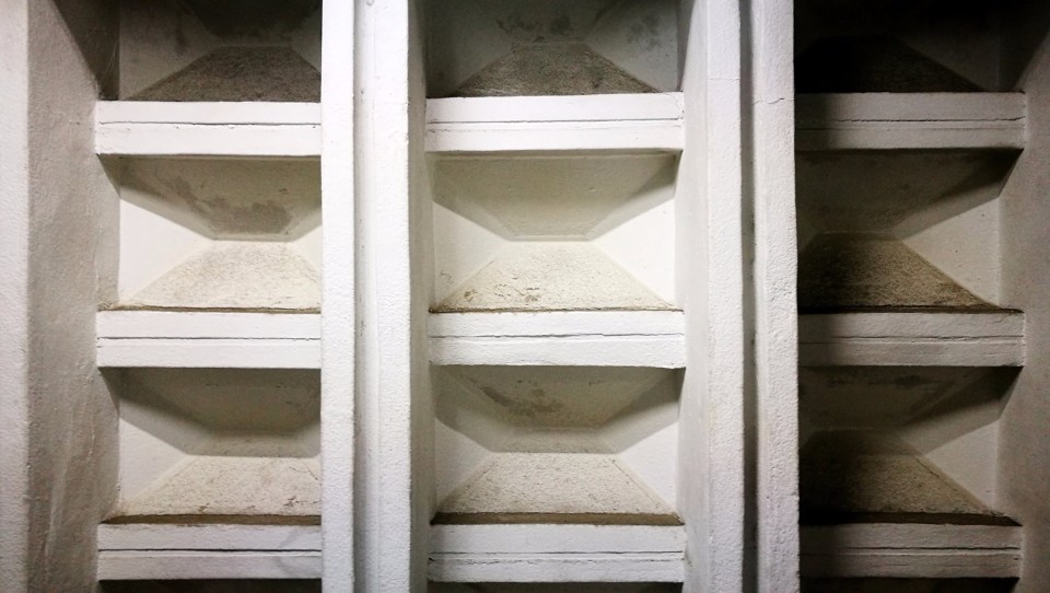 鹿鳴堂室內錐體與結構系統關係；攝影：王進坤