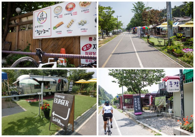 自行車道旁隨處可見自行車友善店家與餐廳。(賴維屏提供,來源:BikeMagazine)