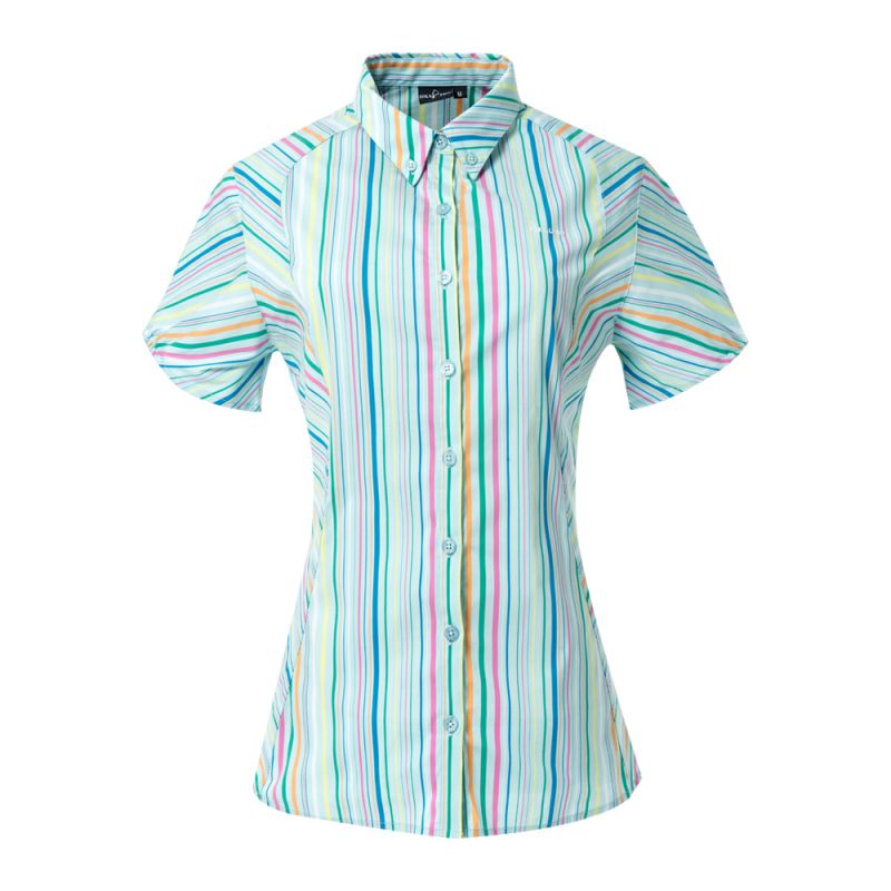 女士HIGH IQ短袖條紋襯衫，母親節特惠價1,968元 (原價2,460元)(Hilltop提供)