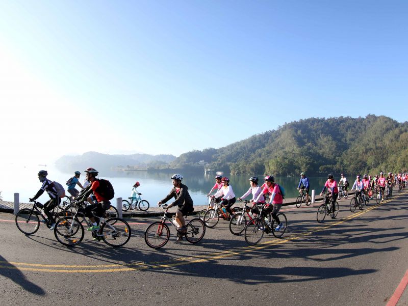 日月潭單車嘉年華會各項挑戰登場。中華民國 自行車騎士協會／提供。