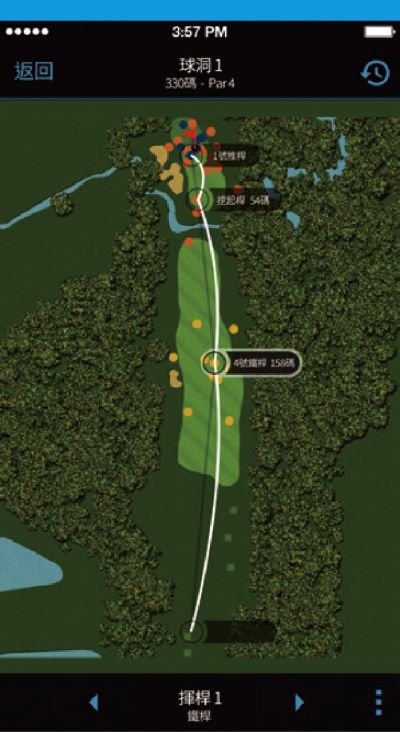 Approach S20亞洲版高爾夫GPS腕錶，詳盡的球場分析，幫助您有效掌握下一次的球局表現。（GARMIN 提供）
