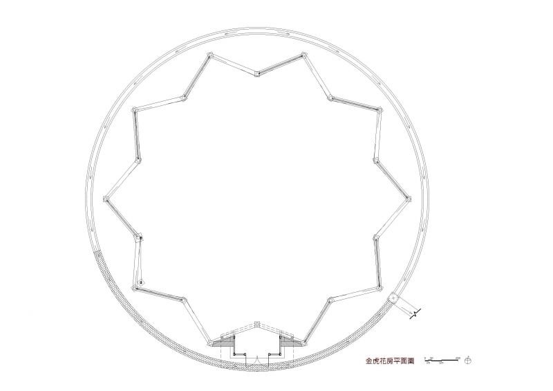 金琥仙人掌花房平面圖；圖片提供：林祺錦建築師事務所