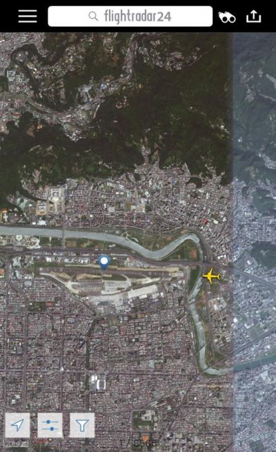 使用Flightradar24 app及時查看航班方向