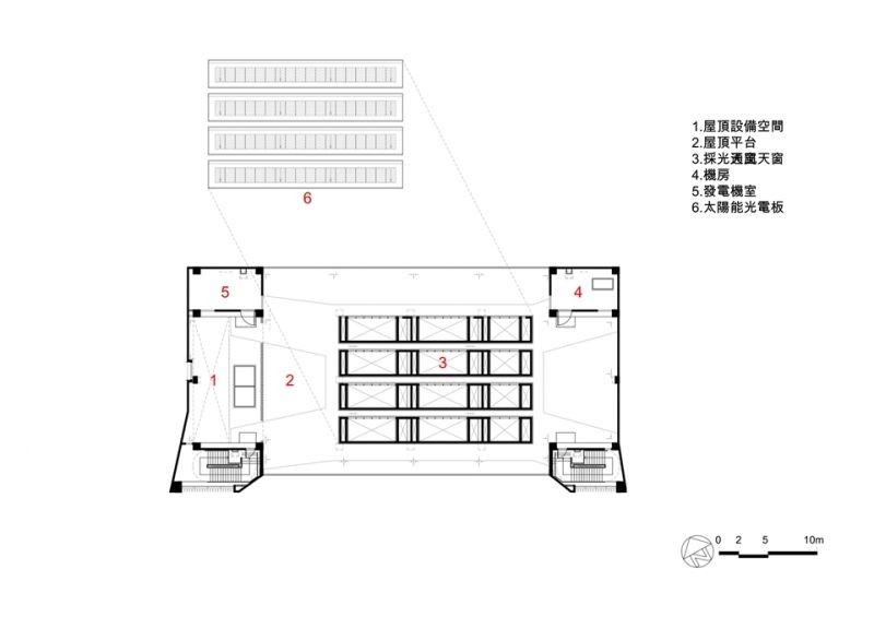 屋突層平面圖；圖面提供：CTLU_盧俊廷建築師事務所
