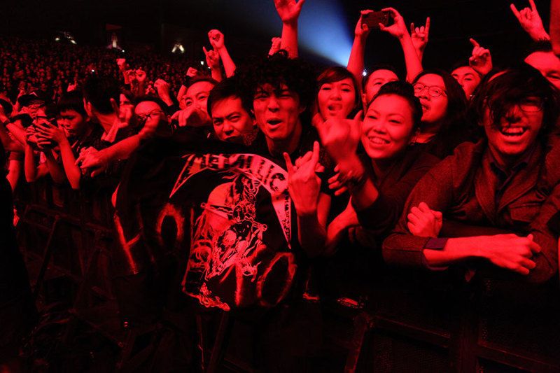 當天演唱會的現場宛若「重金屬同學會」（圖片來源：Metallica官方網站）