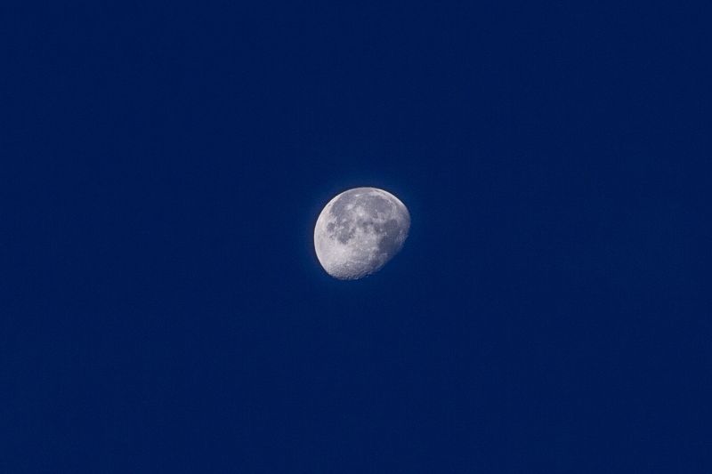 月相-下弦月，一次拍攝非合成；圖片提供／哈米貓