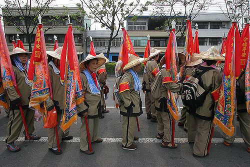 鎮瀾宮的繡旗隊為全國規模最大的(Flickr授權作者Alhorns)