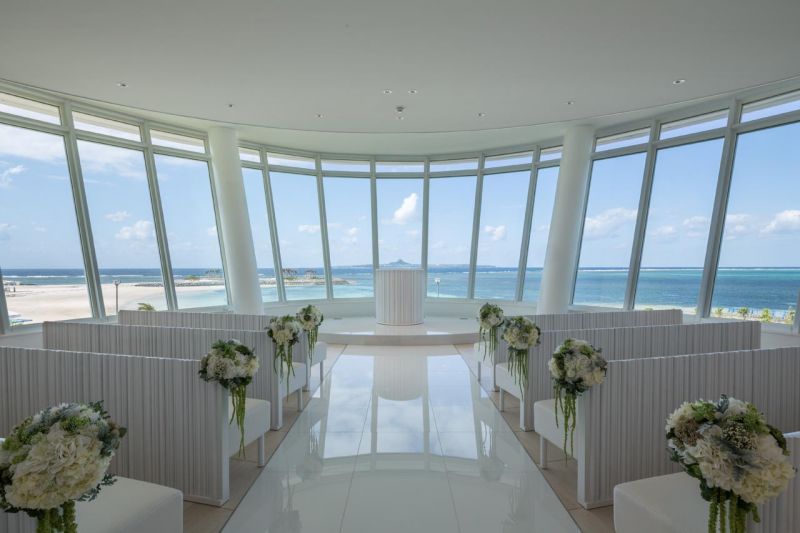 將東海美景盡收眼底的婚禮教堂；圖片提供：Orion本部渡假SPA飯店