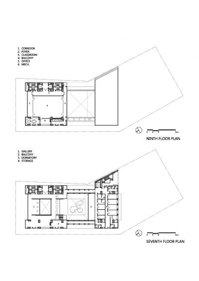 七層及九層平面圖；圖片提供：黃明威建築師事務所