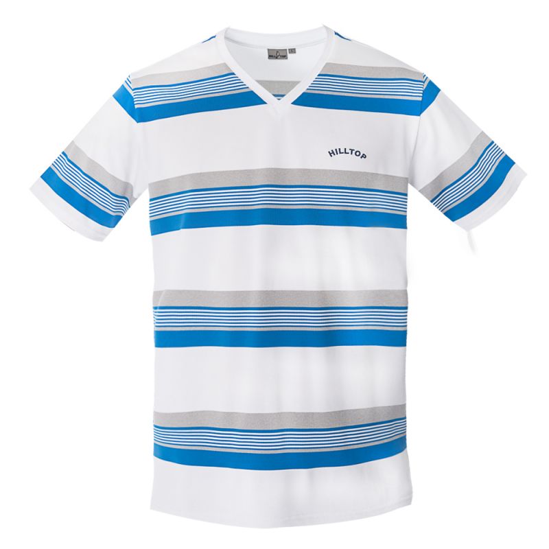 山頂鳥男士 Super.Cool條紋T恤，父親節特惠價1,184元(藍白)(山頂鳥提供)