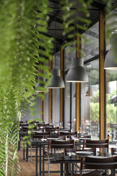 The Jam Factory園區內充滿綠意的泰式餐廳；圖片提供／DBALP