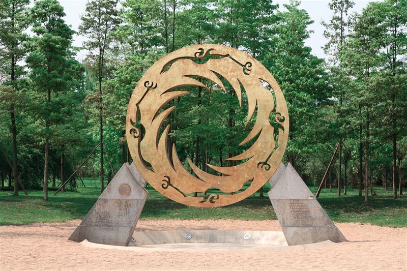 金沙遺址的象徵太陽神鳥，被選為中國文化遺產標誌，曾隨著神舟6號進入太空。(圖片來源:欣傳媒)