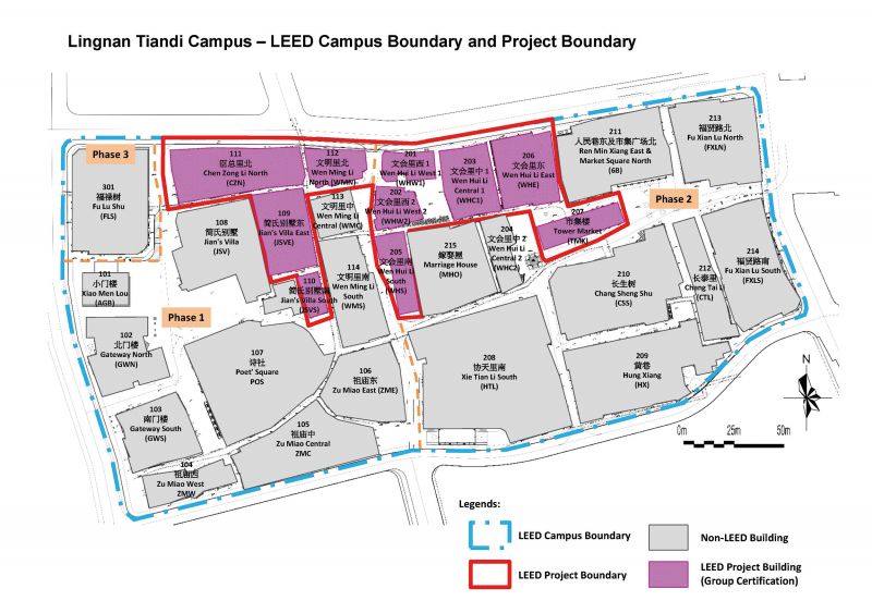 LEED認證範圍中共包含30棟歷史建築;圖片提供 / Arup